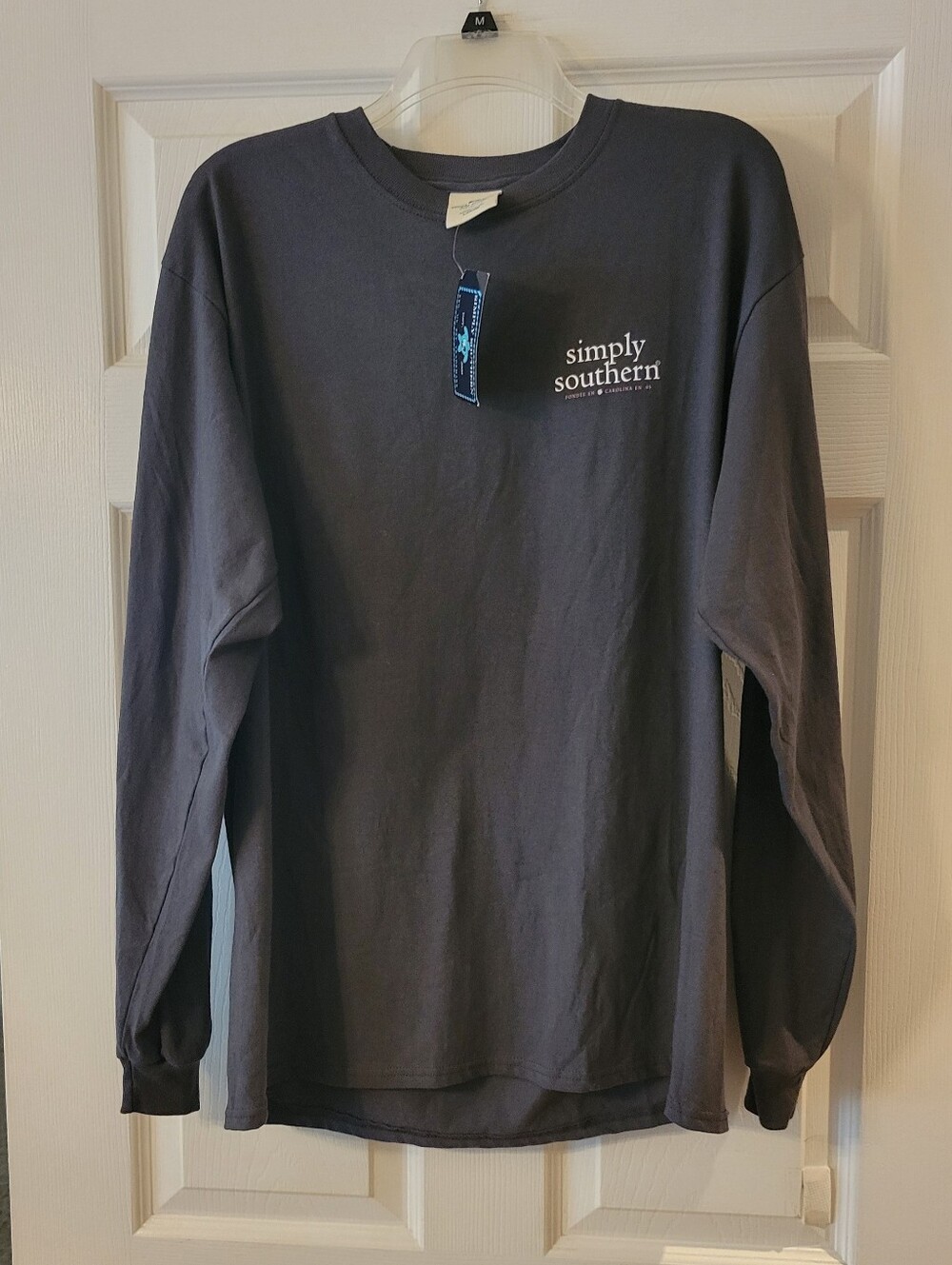 Simply Southern Women's Long-Sleeve Crewneck Shirt - Charcoal Gray